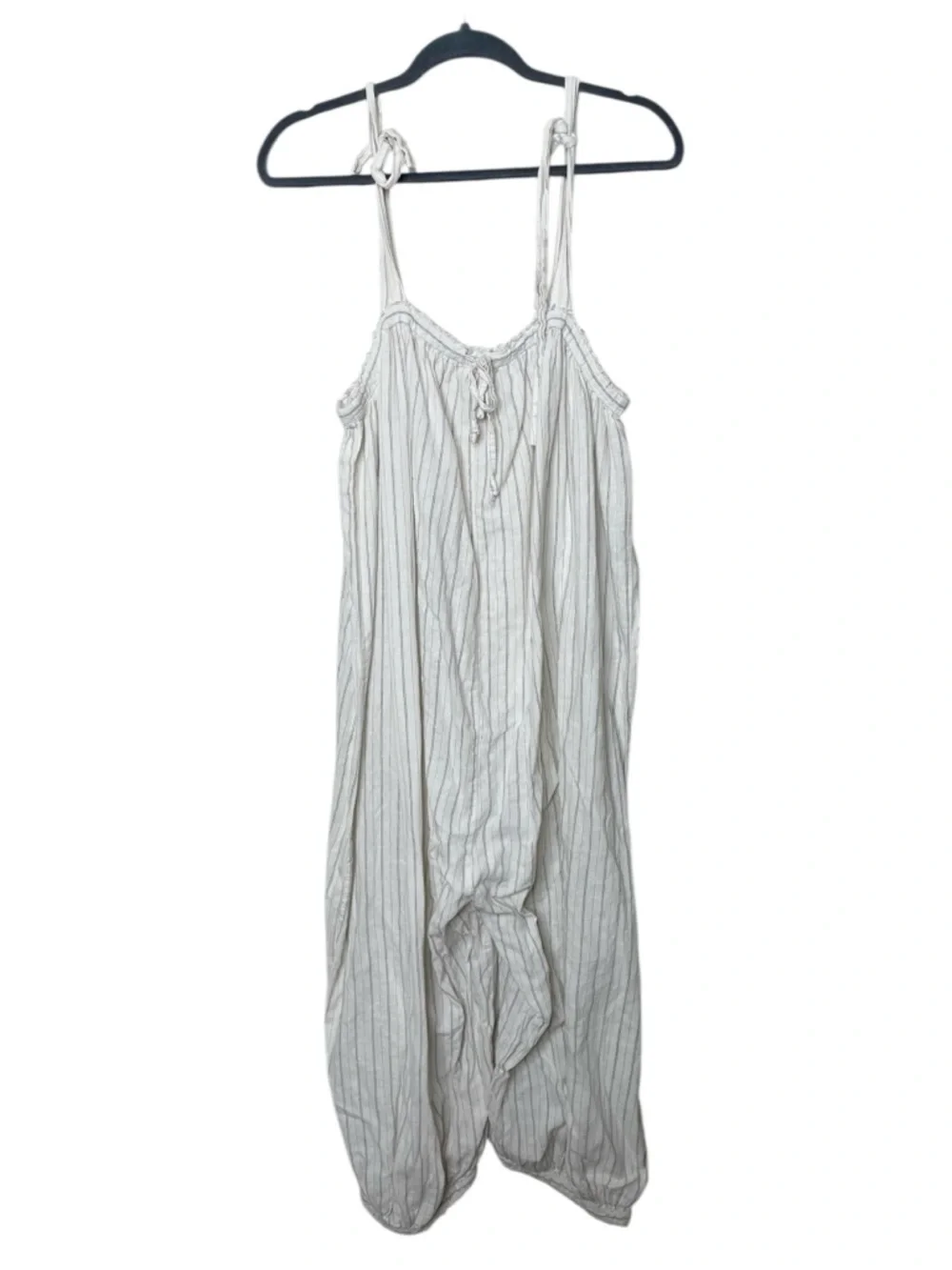 Free People Intimately Harem Stripe Linen Cotton Jumpsuit‎